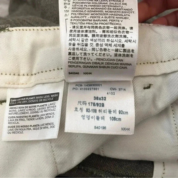 Levi's Men's Pant Sz 36x32 GRAY Flat Front White Label Straight Leg - Picture 5 of 10